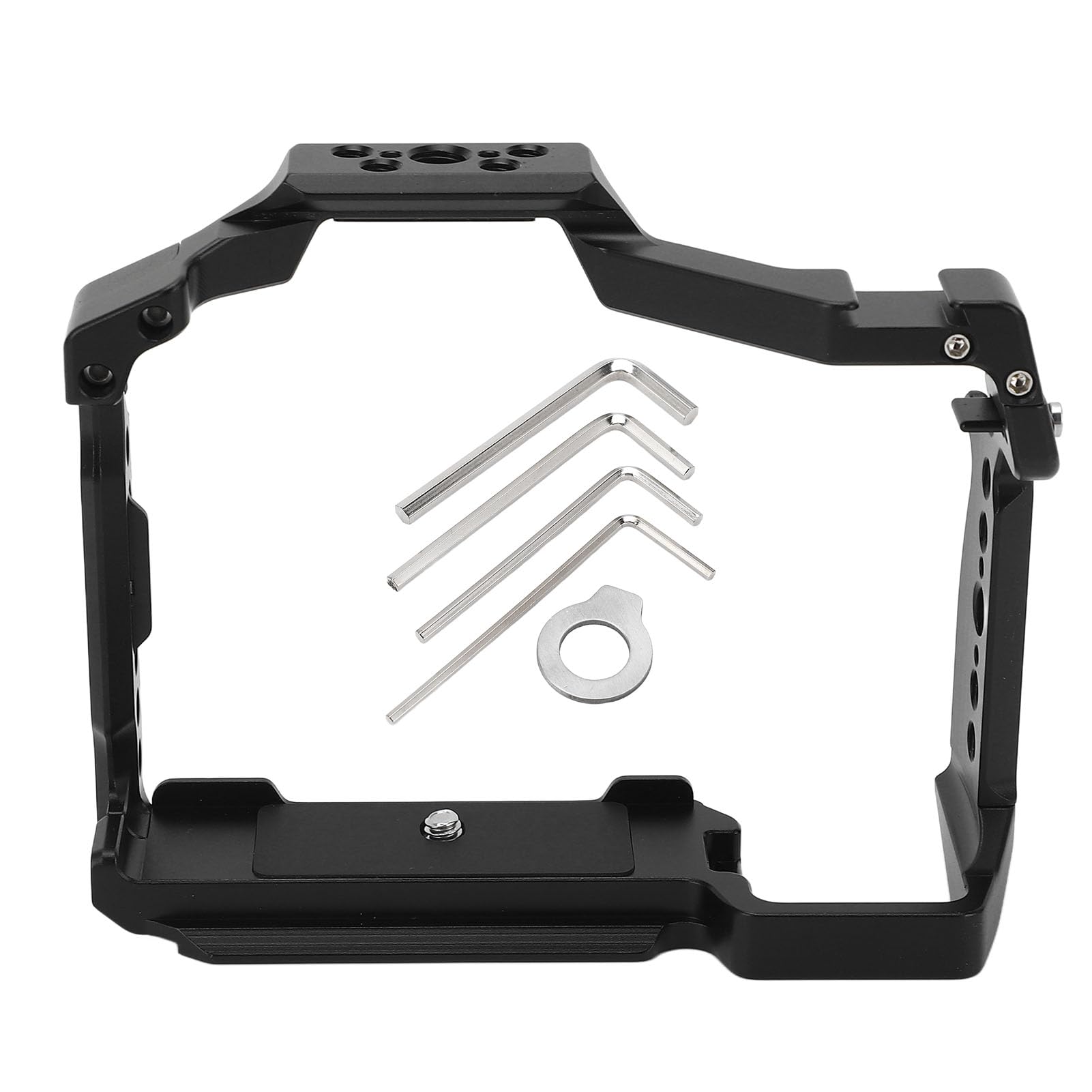 Jaula de Cámara S5 II, Estabilizador de Plataforma de Cámara para Hacer Videos de Aleación de Aluminio con Orificio de Tornillo de 1/4 3/8 Pulgadas, Interfaz de Zapata Fría, para
