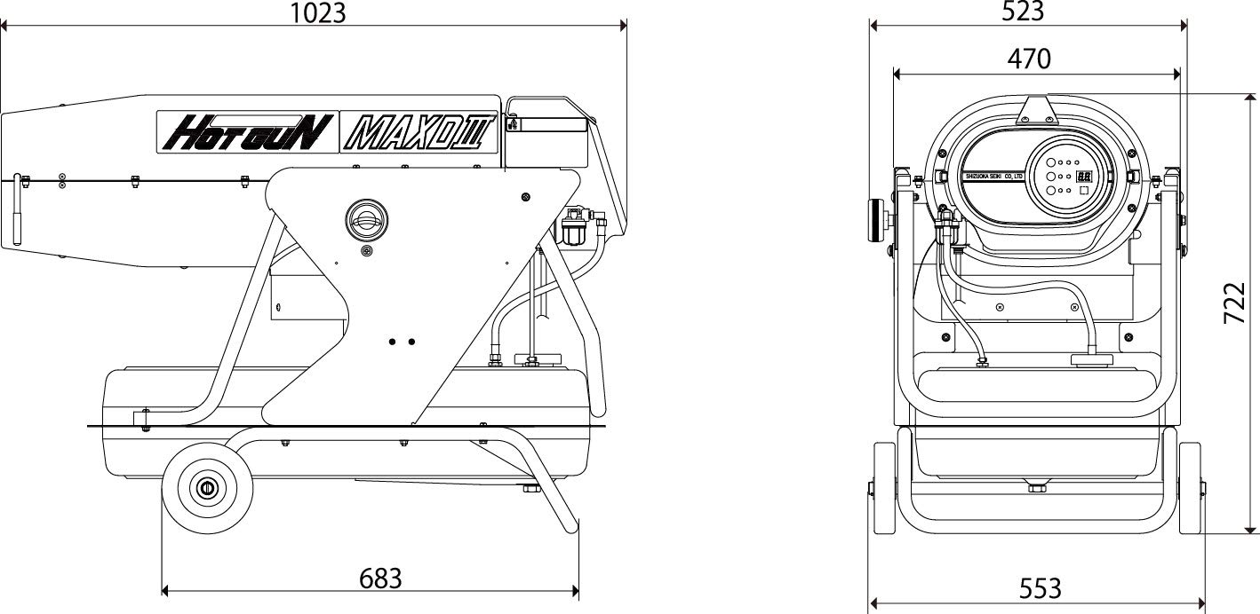 Amazon.co.jp: 静岡製機 ホットガンマックスディースリー 熱風式 