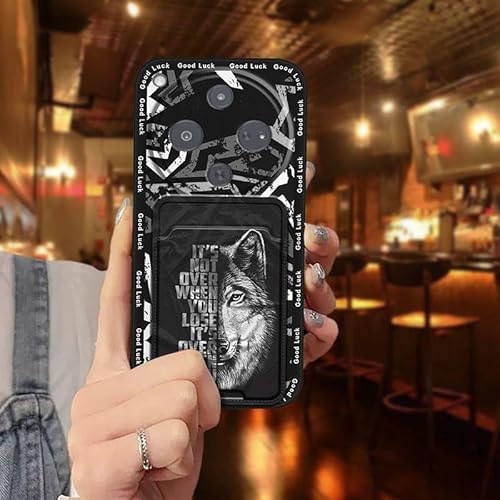Phone Case Compatible with ZTE Nubia P9 Pro 5G/Optus X Pro 2 5G, Card slot Silicone Graffiti Dirt-resistant Shockproof TPU Back 