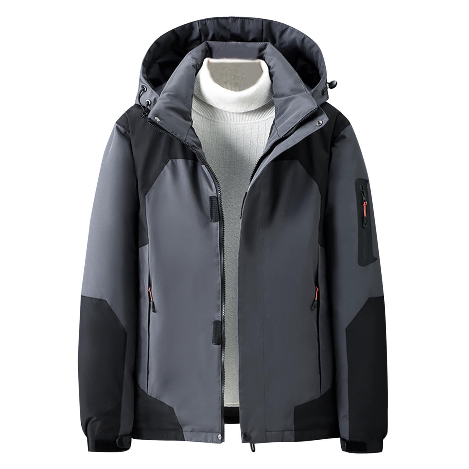 Mens Winter Coats Oversized Heavyweight Hooded Jacket Casual Zip Up Down Quilted Hoodie 2025 Winter Warm Outwear