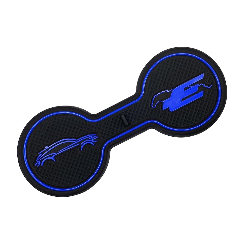 Porta-Copos para Ford Mustang Mach-E em Silicone Redondo LSAUTO Azul