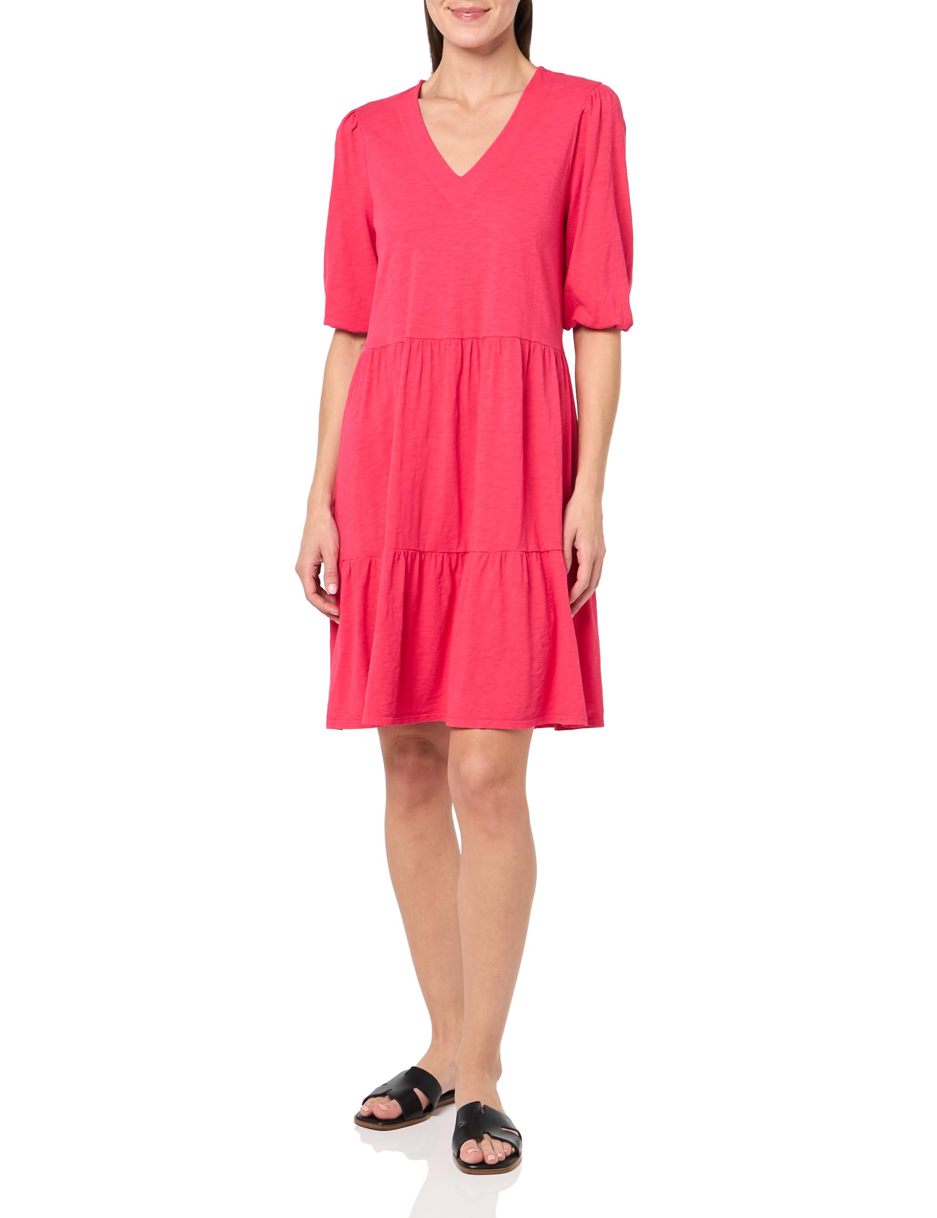 NIC+ZOE Women's Elbow Sleeve V-Neck Dress