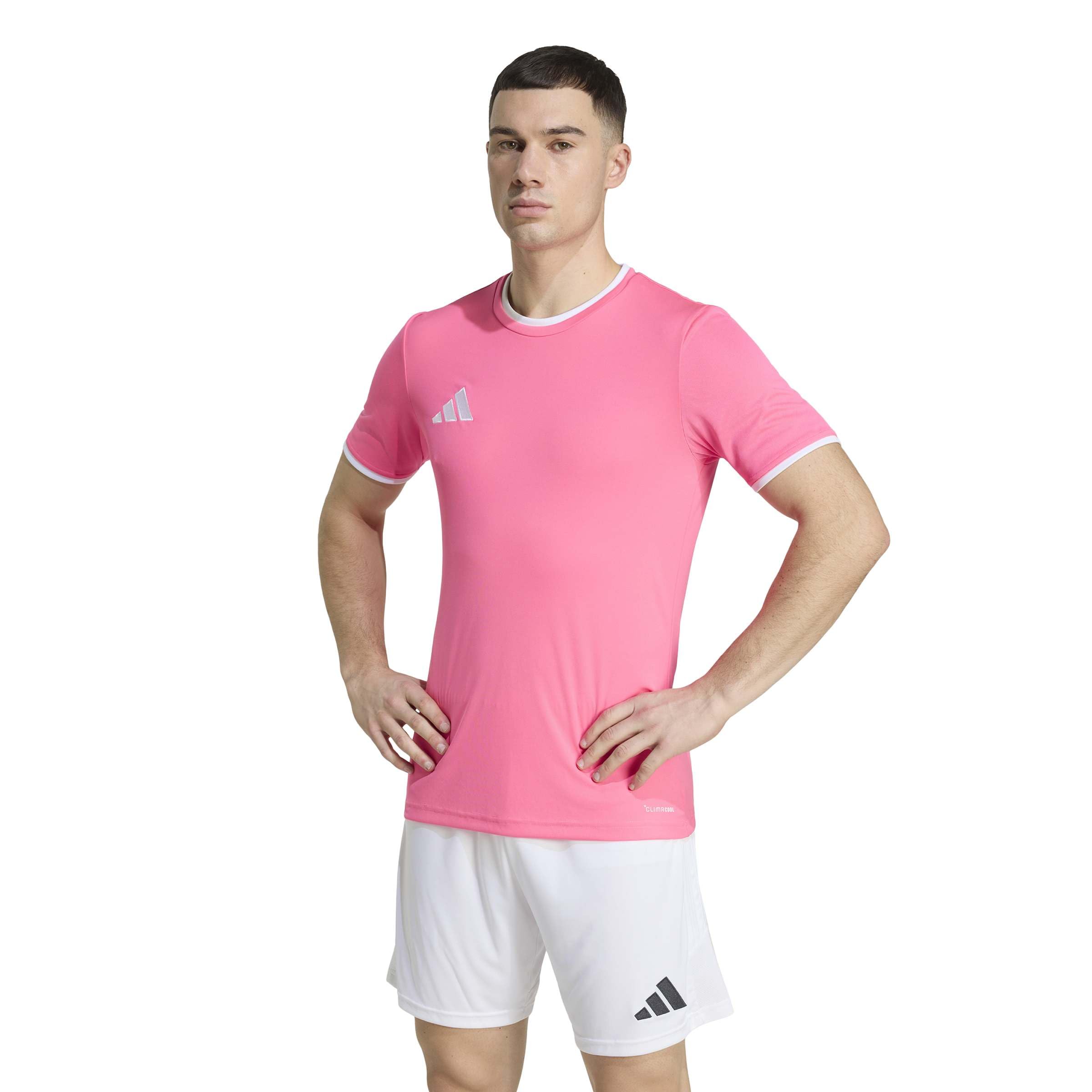 adidas Men's Entrada26 Jersey Shirt, Solar Pink/White, S