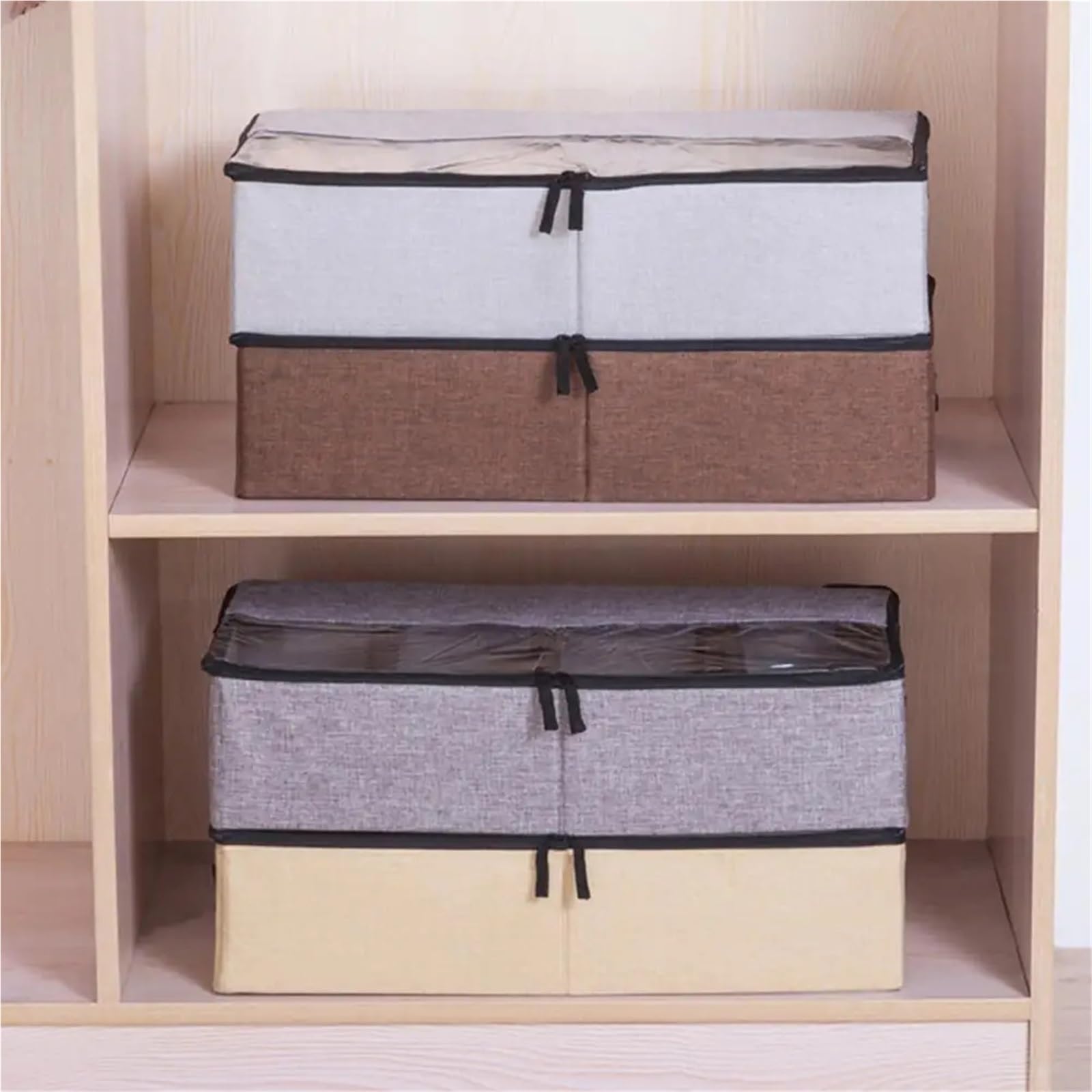 Organizzatore Di Scarpe Sotto Il Letto Organizzatore di scarpe sotto il letto Custodia porta scarpe robusta Borsa porta scarpe for armadio Per Risparmiare Spazio(Beige)