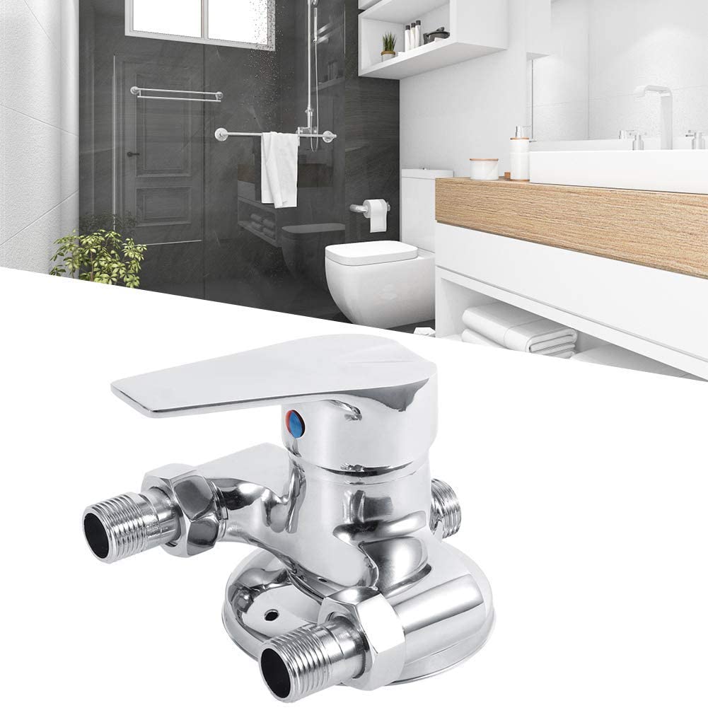 G1/2 "filettatura maschio nichelatura miscelatore acqua calda e fredda bagno doccia miscelatore valvola