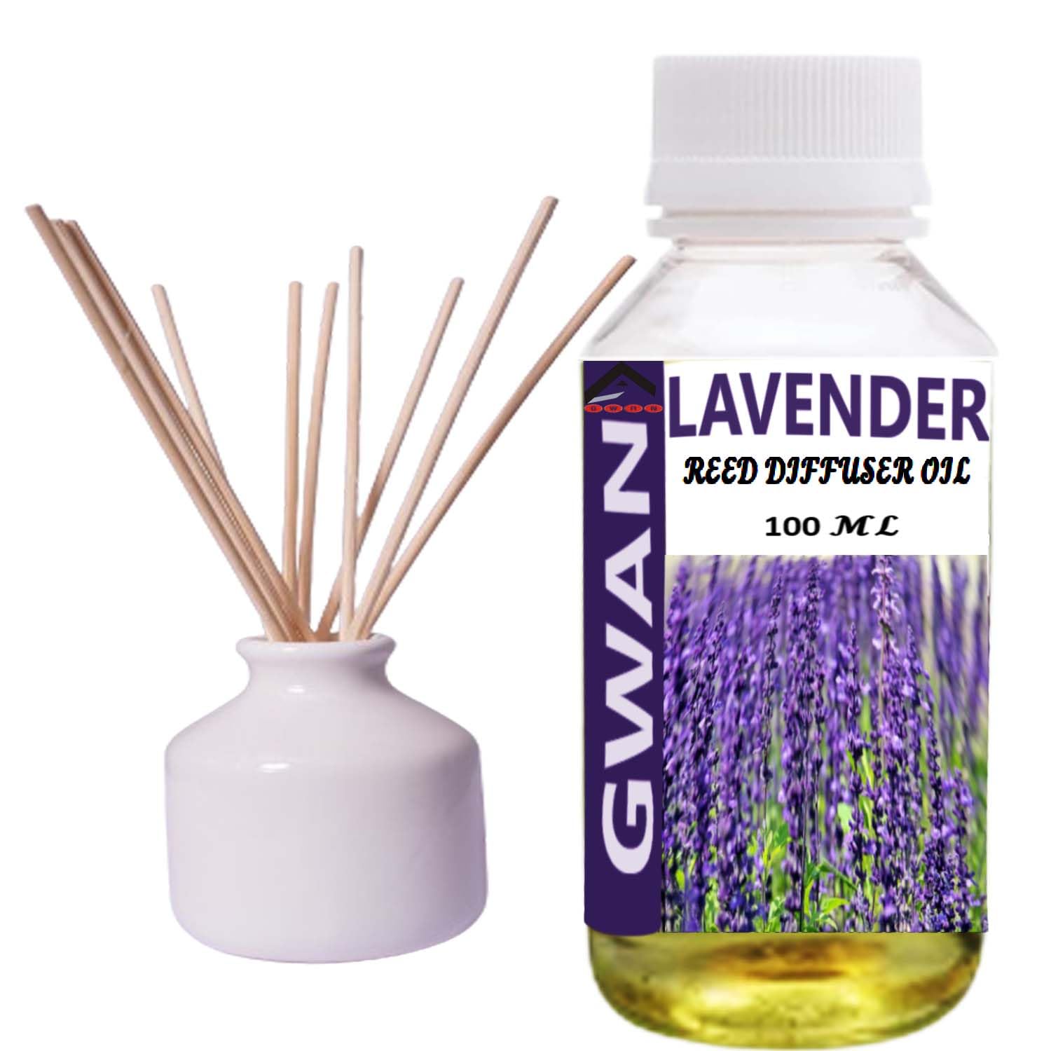 GWAN 1 Ceramic White Pot, & Natural Fragrance Reed Diffuser Oil 100 Ml, Lavender and 10 Reed Sticks. (B0CD3LN89B) Amazon Price History, Amazon Price Tracker