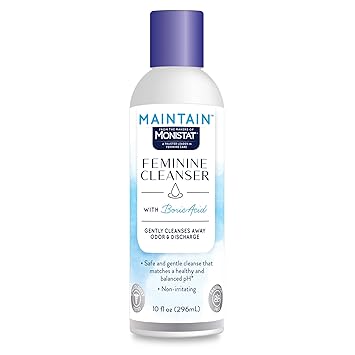 Monistat Boric Acid Feminine Wash, Fragrance-Free Intimate Wash for Women with Gentle pH-Balanced Formula, 10 Fl Oz