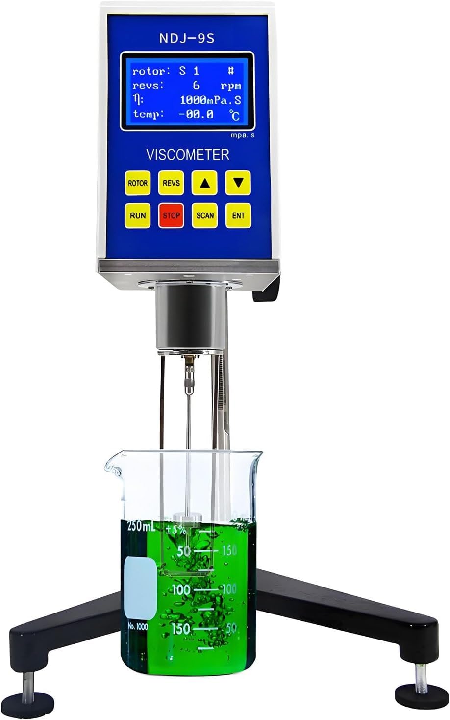 Viscosímetro digital giratorio con pantalla LCD, mide la viscosidad de 10 a 6000000 mpa.s para pinturas y líquidos, equipo de prueba preciso y fiable