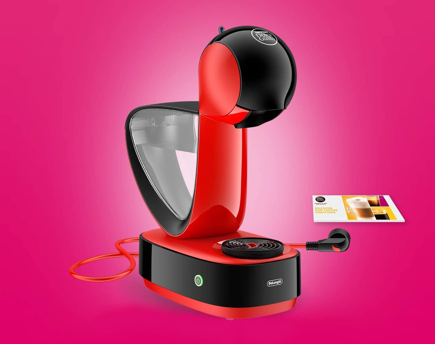 NESCAFÉ DOLCE GUSTO EDG240.R Cafetera De Cápsulas, 1470 W, 1.2 litros, plástico, Color Rojo/Negro
