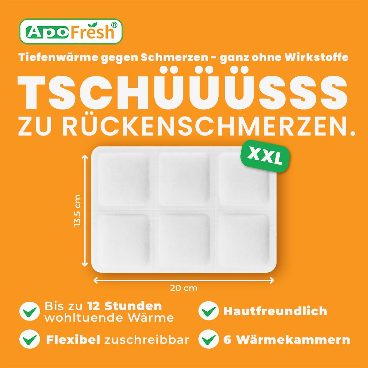 Universal Wärmepflaster – 3er XXL-Pack – 12h Tiefenwärme gegen Rückenschmerzen & Verspannungen – Medizinprodukt, Rückenpflaster Schmerzen selbstklebend für Rücken, Nacken, Schulter & Hüfte
