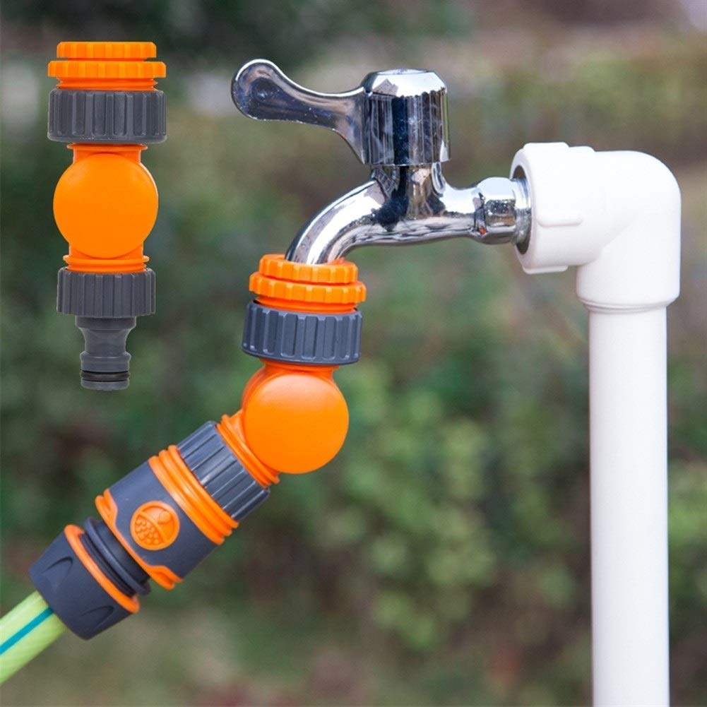 Connettore rapido per valvola di irrigazione da giardino pieghevole Raccordi per tubi flessibili a rotazione libera splitter Separatore del rubinetto dell'acqua Connettore per l'acqua di irri