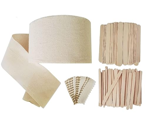 Spa Slender Kit de recambio de rollo de cera de muselina de algodón sin blanquear, paquete de rollo de muselina de 3 pulgadas x 40 yardas para