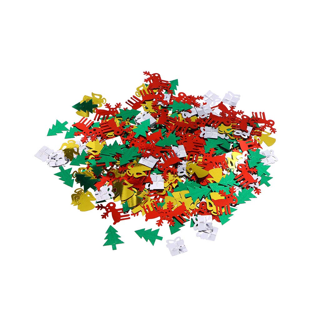 1 Pack Christmas Themed Confetti Small Colors Confetti DIY Decorative Accessories Christmas Tree Wedding Supplies for Home Cafe Shop Bar (90g) Craft Acessories