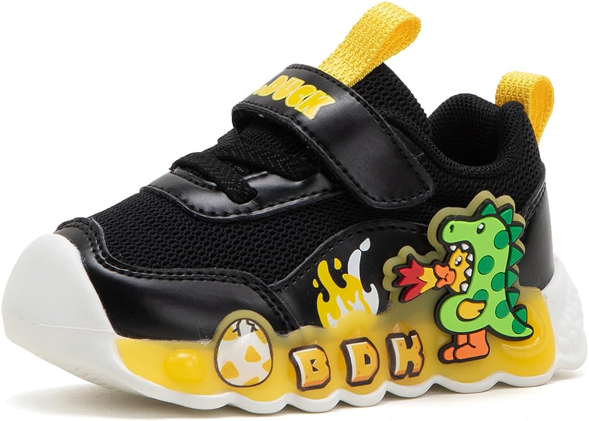 B.Duck Toddler Shoes for Girl and Boy [Cute Cartoon Dinosaur] Kids Shoes Toddler
