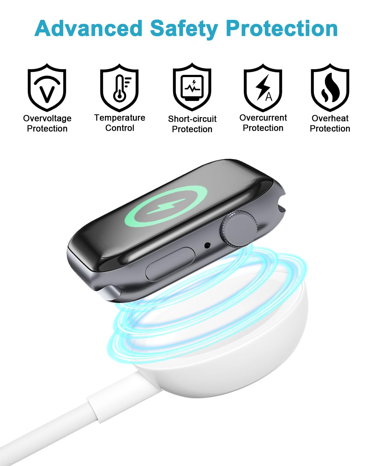 Watch Charger for Apple Watch 2M, iWatch Charger Cable Wireless Apple Watch Fast Charger Magnetic Charging Cable Apple Watch Charger USB C Compatible for Apple Watch Series 11/10/9/8/7/6/5/4/SE/Ultra — view 4