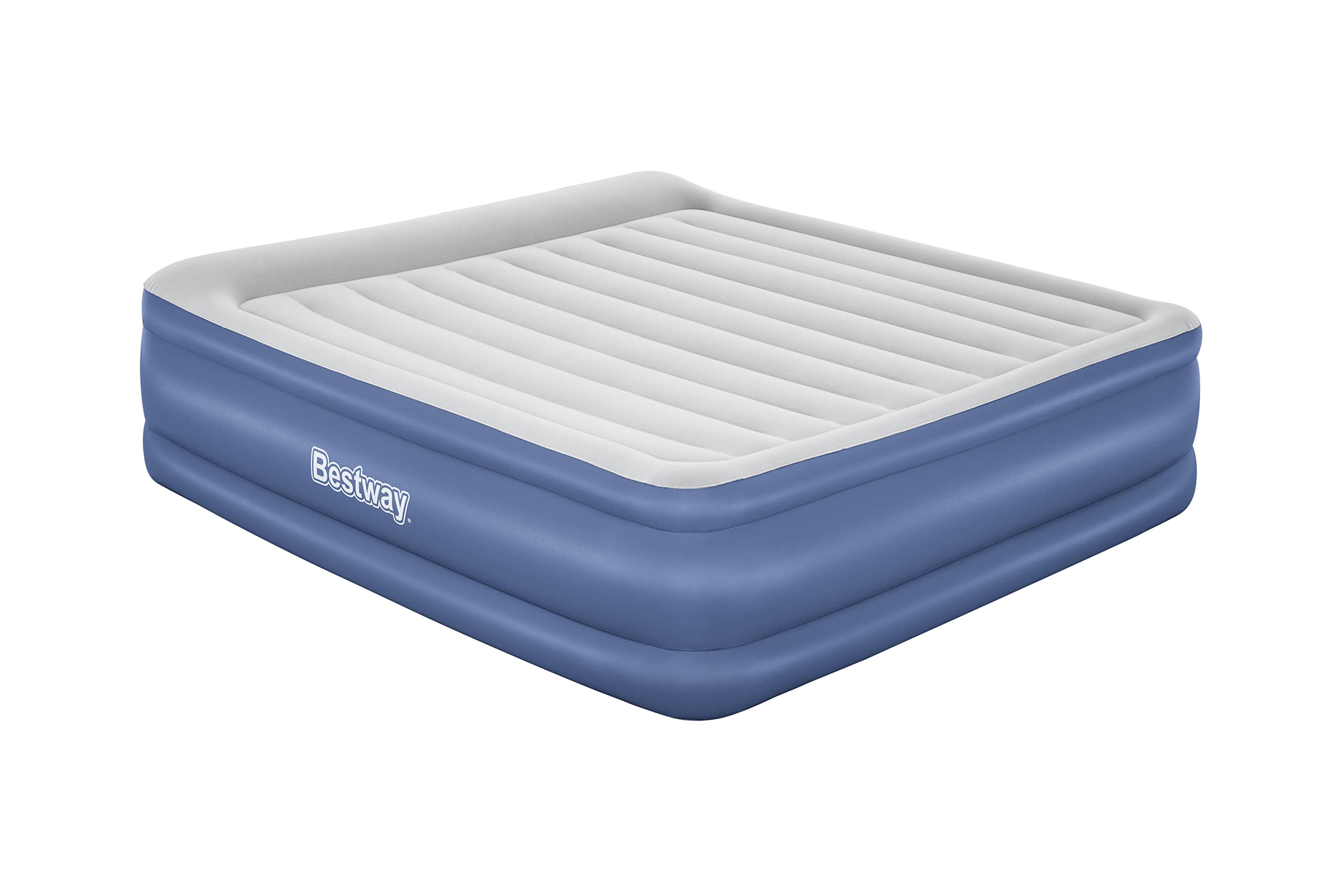 Bestway 80" x 76" x 22"/2.03m x 1.93m x 56 cm Tritech Air Mattress King Built-in AC Pump