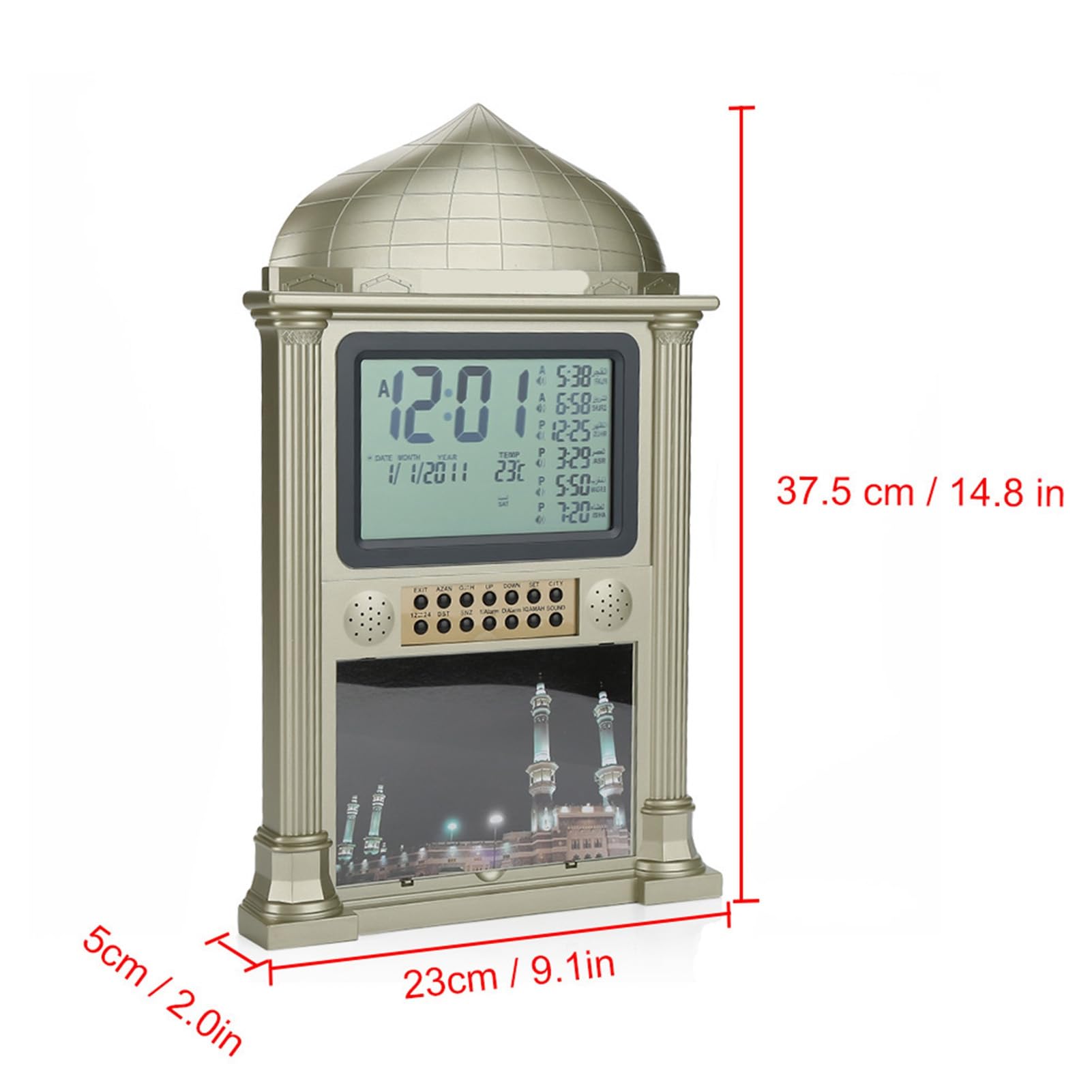 Reloj Despertador Digital con Pantalla LED, indicador de Hora Brillante para Uso en Dormitorio, hogar u Oficina (1 Unidad)