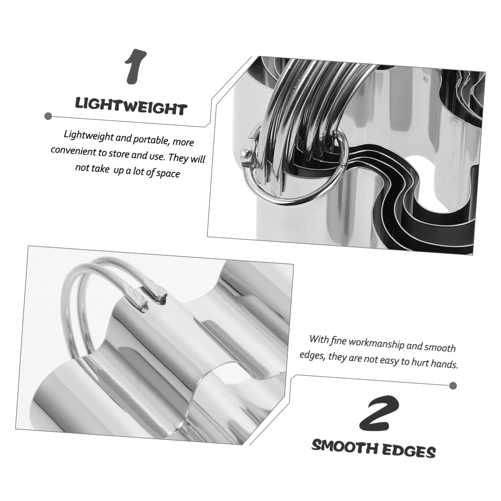 Ciieeo 25 Stk 5-teiliges Set Mousse-Ringe entzückender Keksausstecher Backform Kuchenschneider küchenmaschiene kochgeschirr Kekse Mousse-Formen Formen von Ausstechformen Rostfreier Stahl