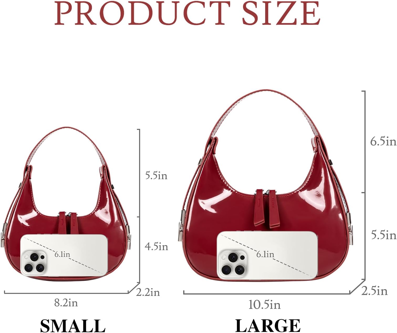 Mini Shoulder Bag Crescent Retro Y2k 90s Hobo Handbags Underarm Purse Bag Fashion Clutch Purses for Women