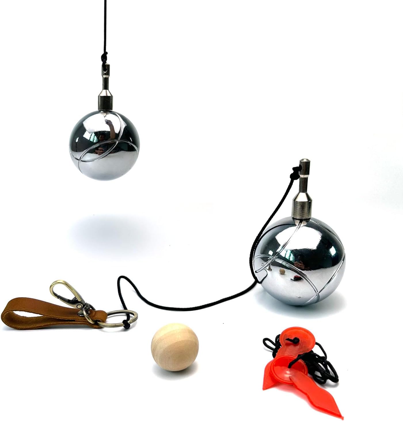 Journdream Magnetic Petanque Set - Boule-Kugelheber Mit Magnet & Holzkasten