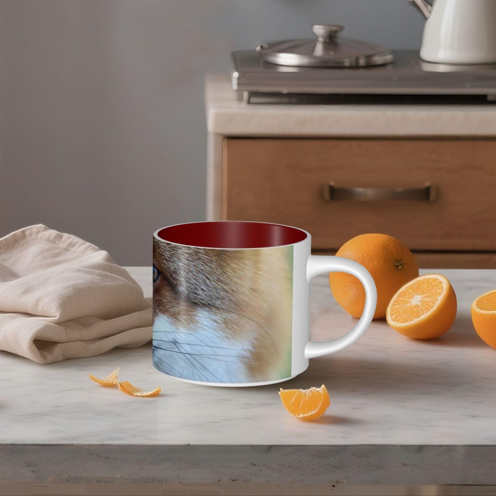 Ceramiczne kubki ceramiczne z nadrukiem lisa Ceramiczny kubek do kawy