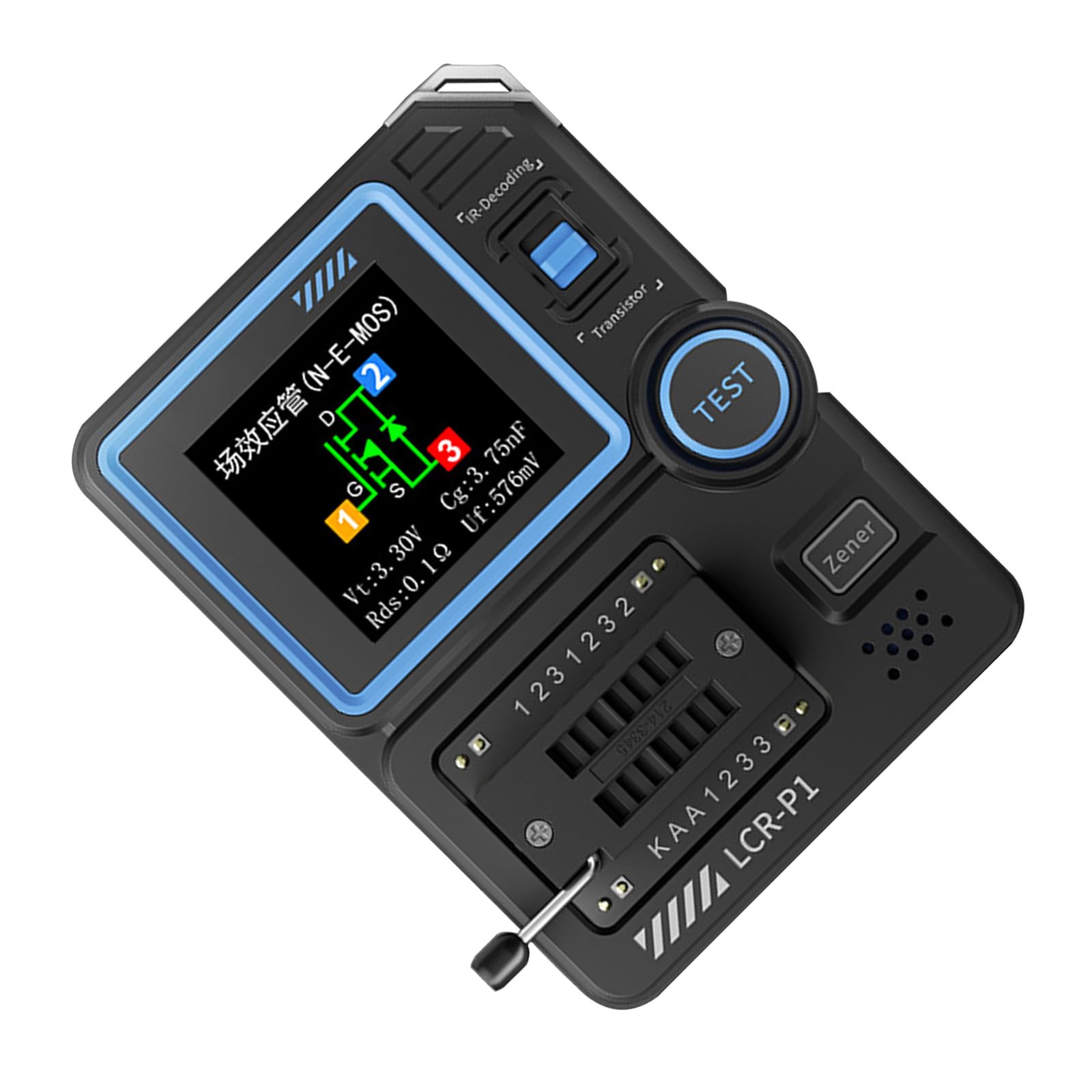 Tsophreniq Transistor Capacitor Tester Multimeter Diode Triode Capacitance Resistance Battery Mosfet Tester Multifunction Meter Automatic Component Identification