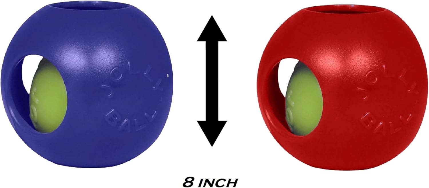 Unique Ball in a Ball Floating Teaser Dog Toy Choose Size and Color (Both Colors, Small)