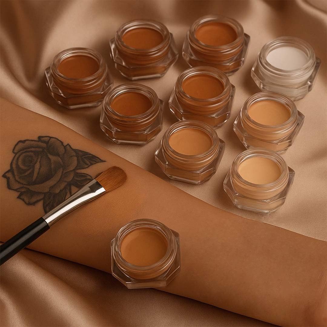 Cuffs N Lashes Cover Pot Concealer 14g – Full Coverage Cream Concealer for Dark Circles Acne Scars &Redness | Long-Lasting Blendable Makeup Base for All Skin Types (Orange Corrector - C1) - Image 4 thumbnail
