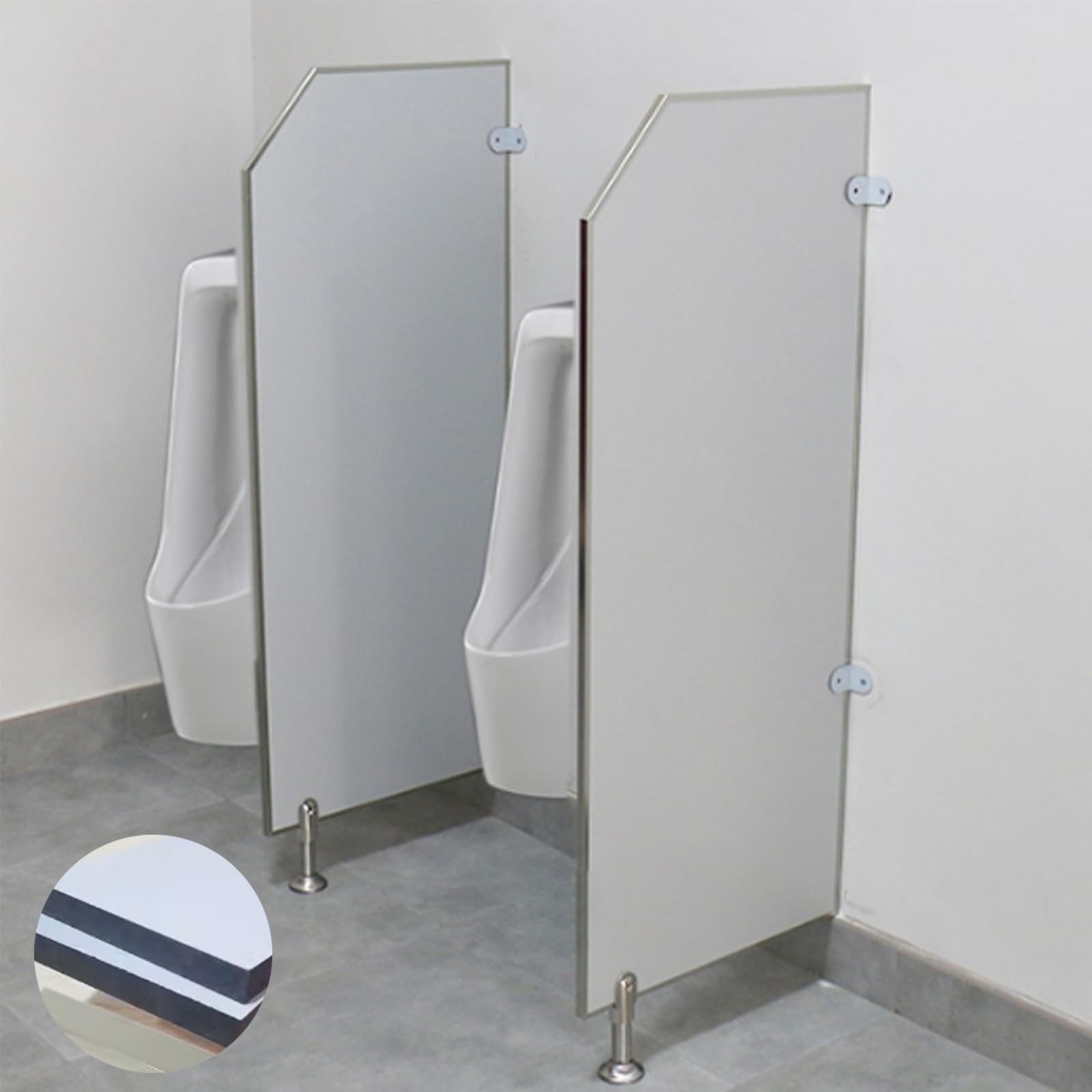 Cloison pour urinoir pour hommes panneau séparateur de salle de bain suspendu
