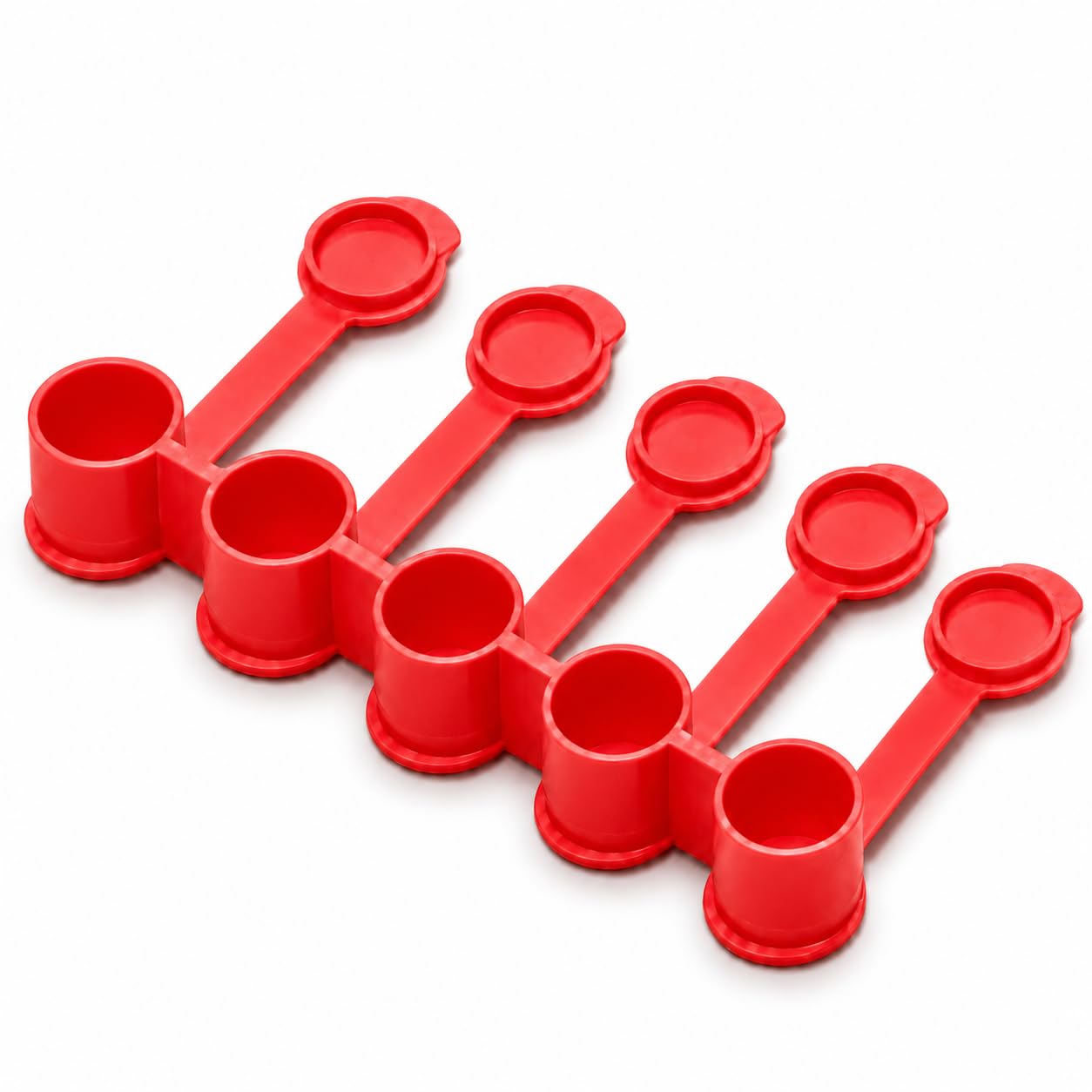1 ml ink swatch cups strip (red, pack of 20), 5 connected cups for ink testing, colour swatching & paint mixing | reusable sample cups