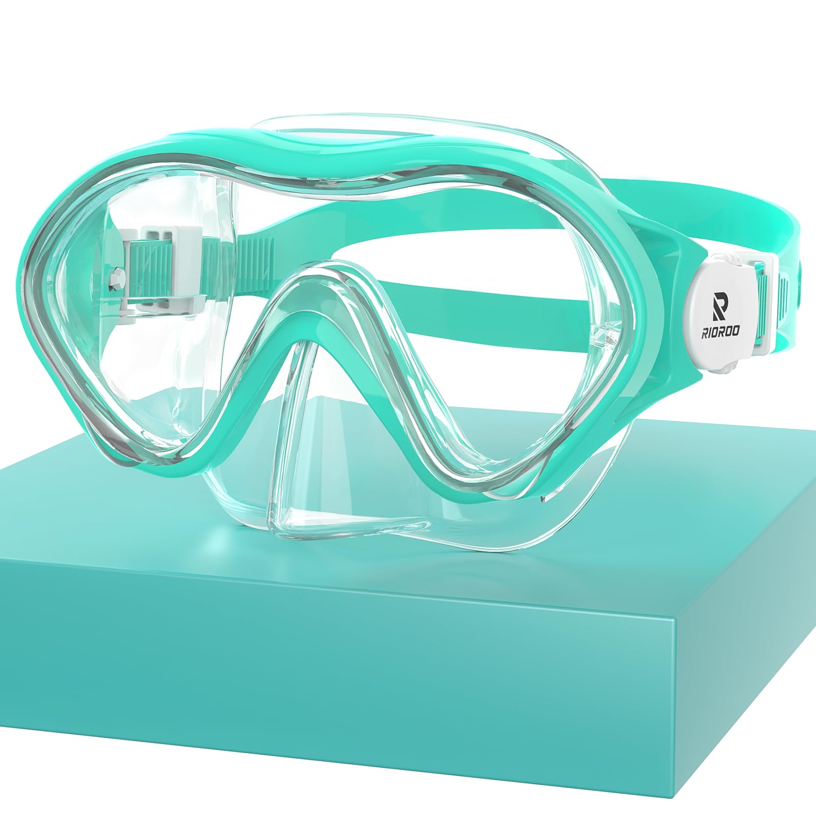 RIOROO Gafas Buceo Niño para Niños y Niñas de 4 a 12 Años, Antivaho Protección UV Antipérdida 180º Gafas Gatacion Niño con Protección para la Nariz