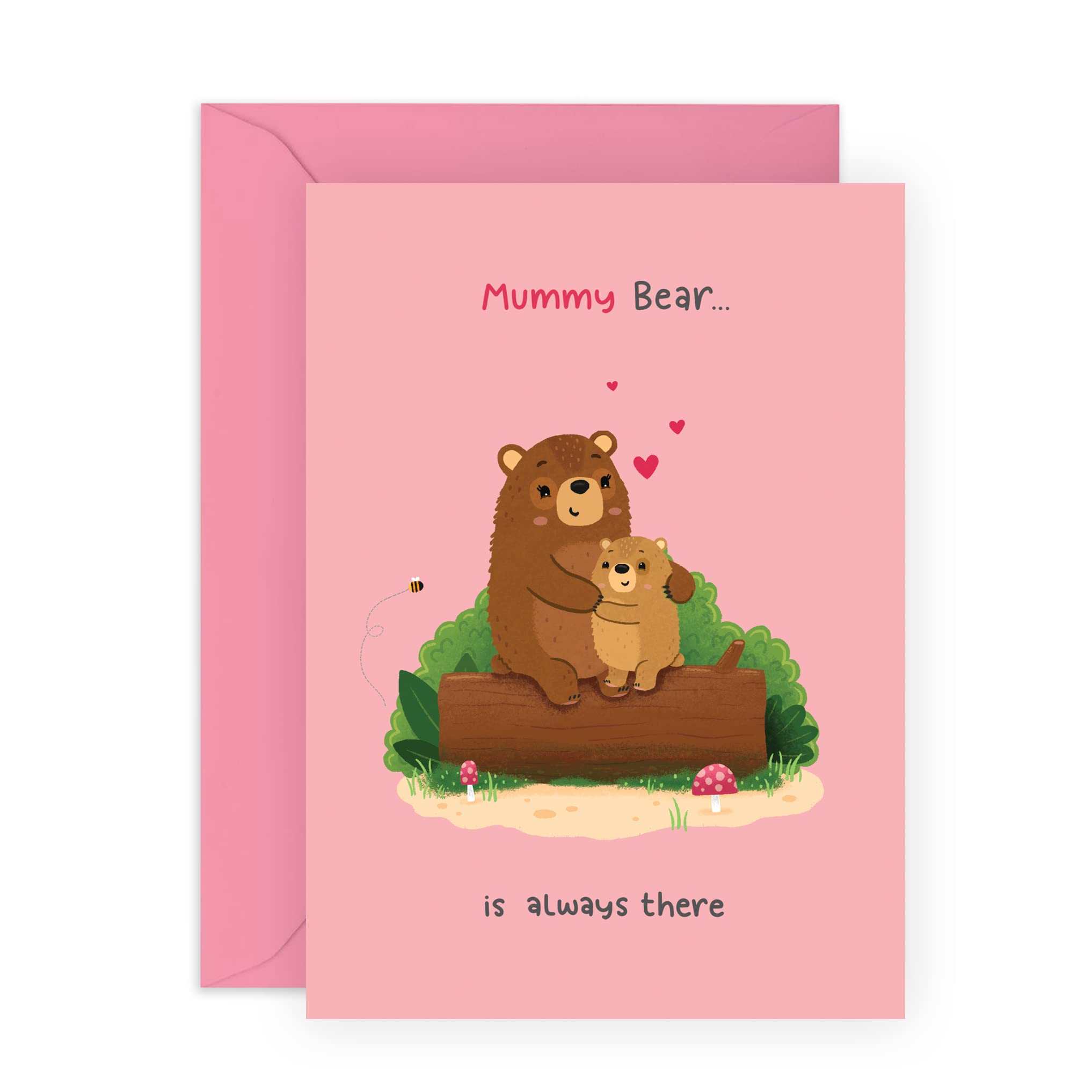 Central 23 Sweet Card for Her - 'Mummy Bear' - Thank You Cards For Mum - Appreciation Cards For Mother - Wife - Sister In Law - Comes With Stickers