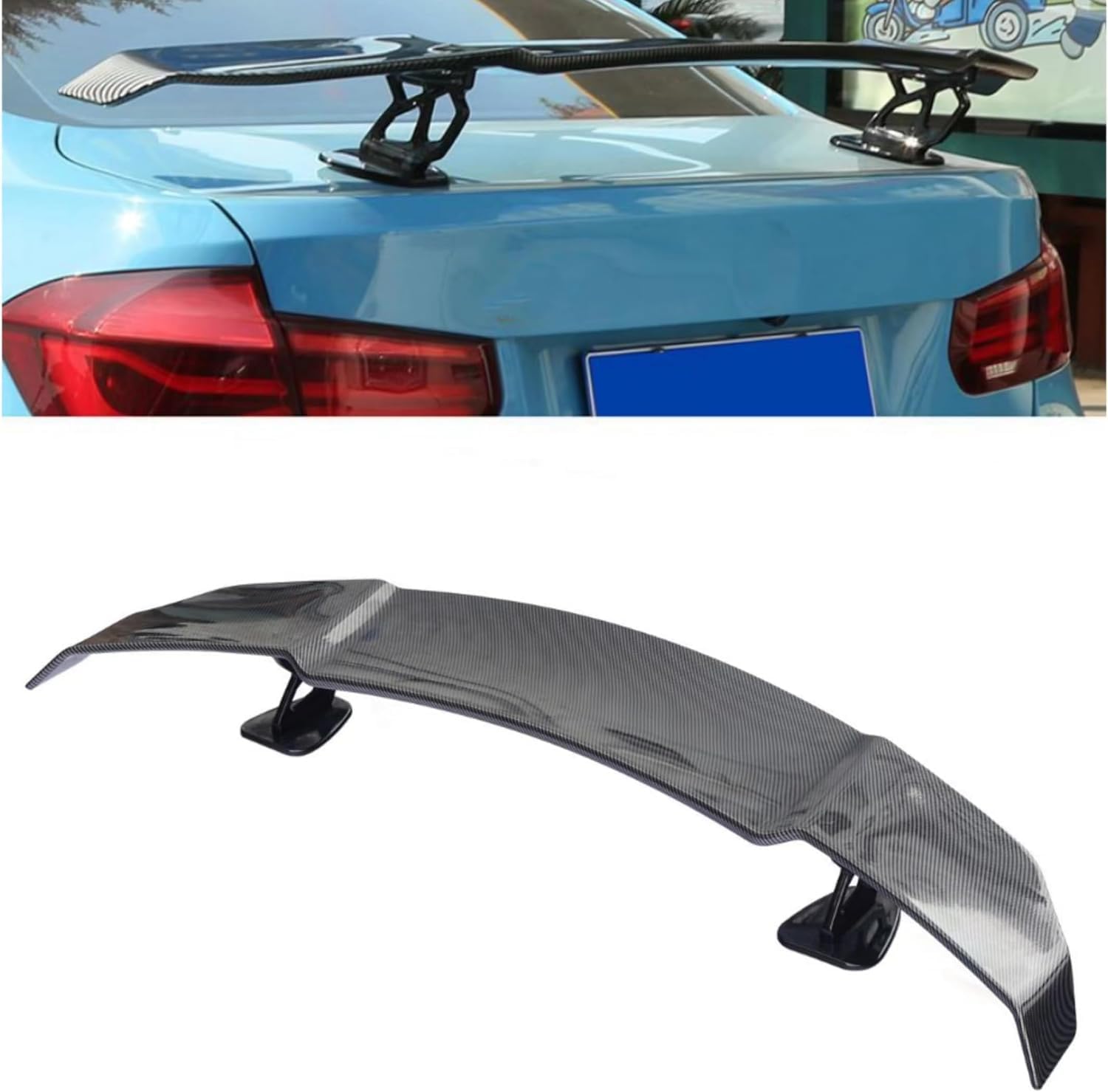 Voiture Spoiler Queue Aile Arrière Pour Peugeot 206 Becquet Hayon 4 Portes Noir Accessoires D'aileron Arrière De Voiture Aileron Voiture Spoiler (Couleur