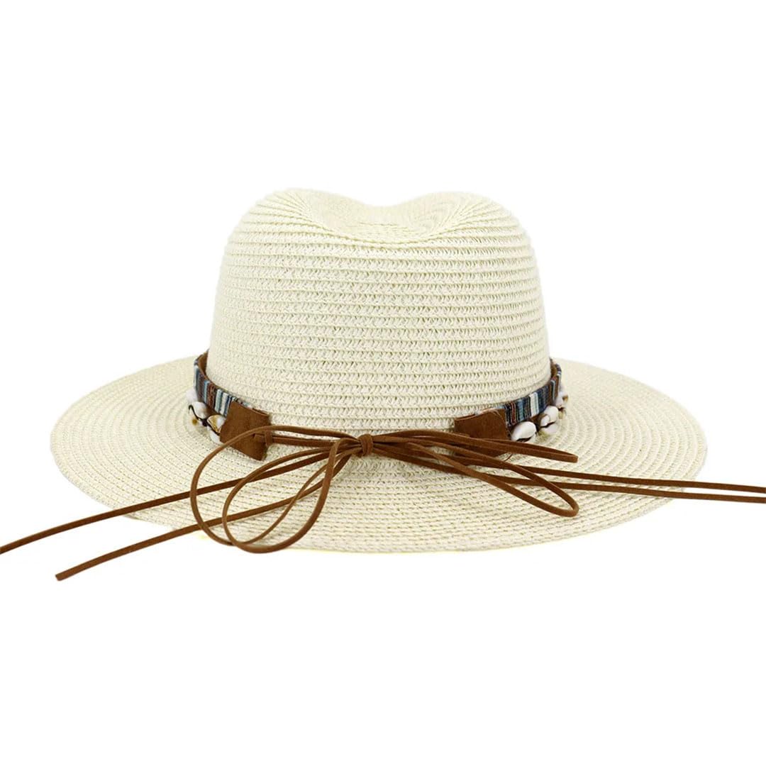 Cappello da donna con protezione solare per spiaggia, vacanze, decorazione all'aperto, Nero , 6 3/8-6 5/8