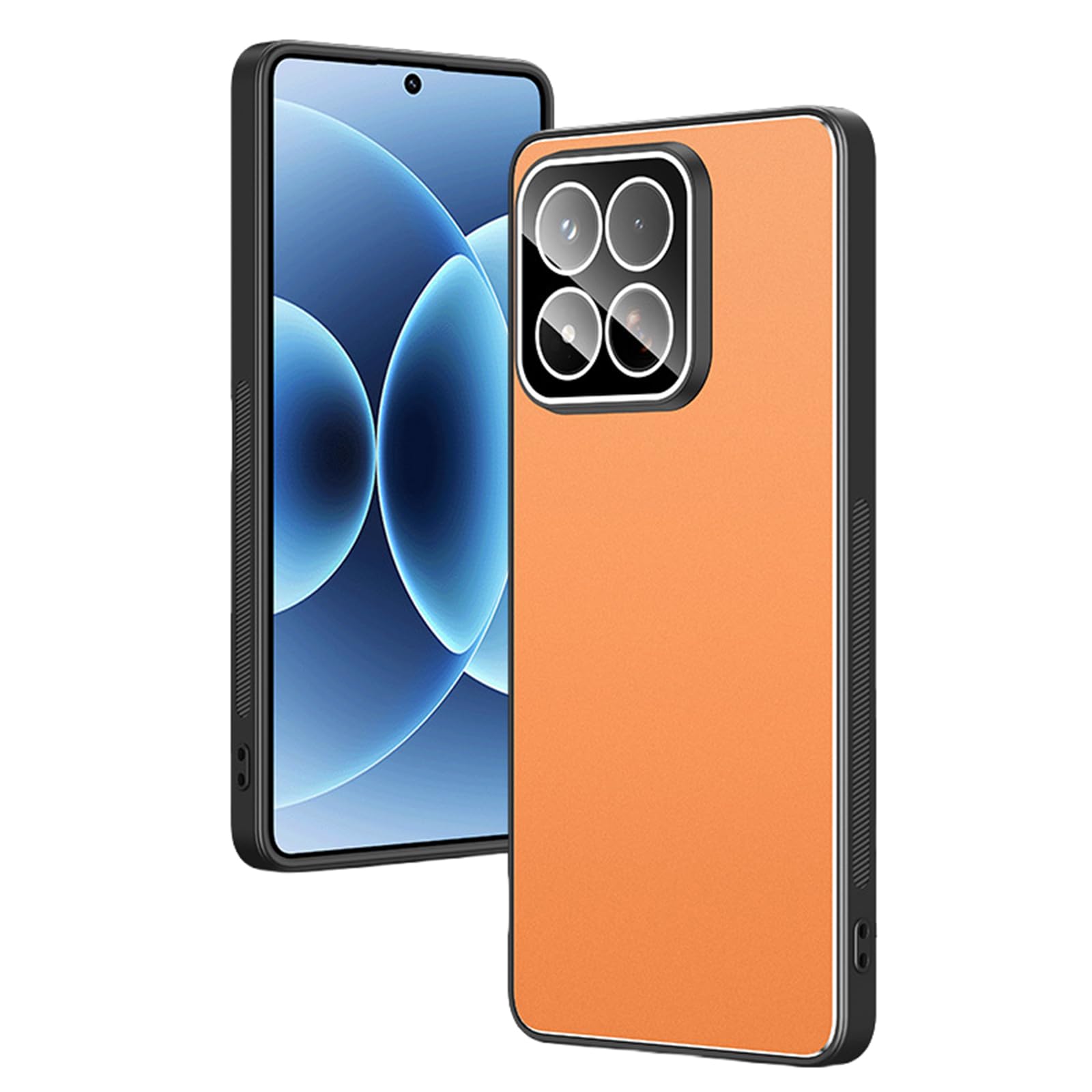 Fdujinh Orange Slim Case For Xiaomi 17 Max/17 Ultra, Full Lens Protection Shockproof Cover Anti-Slip Pc Hard Back Business Shell,,17Max