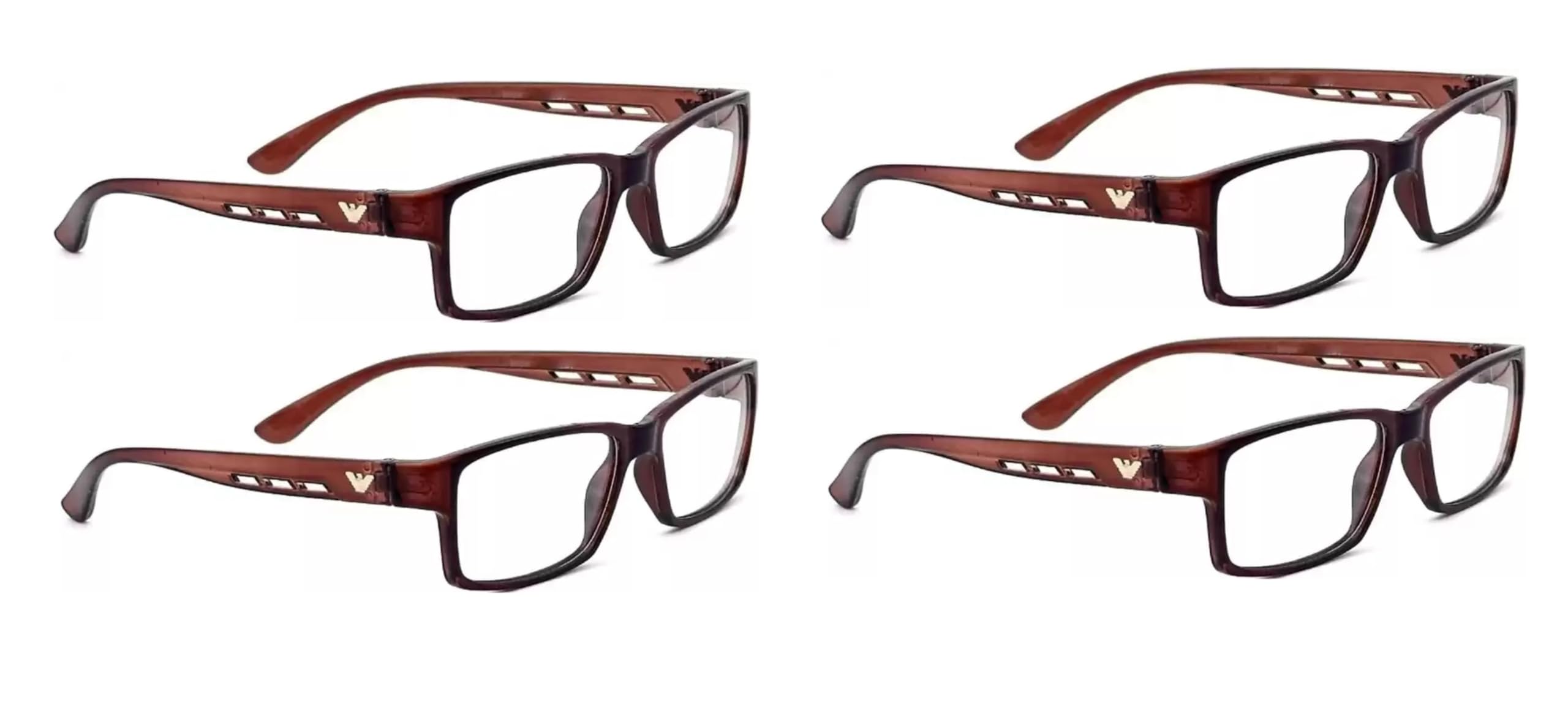 Combo Pack of 4 Reading Glass+1.00+1.25+1.50+1.75 +2.00+2.25 +2.50+2.75+3.00 Single Vision Power Eyeglass-Q