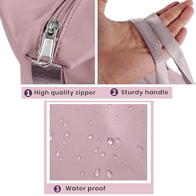 Image of Nylon 41 Cms Imported Foldable Travel Duffle Bag for Women, Expandable Lightweight Waterproof Carry Weekender Overnight Luggage Bag (Peach)