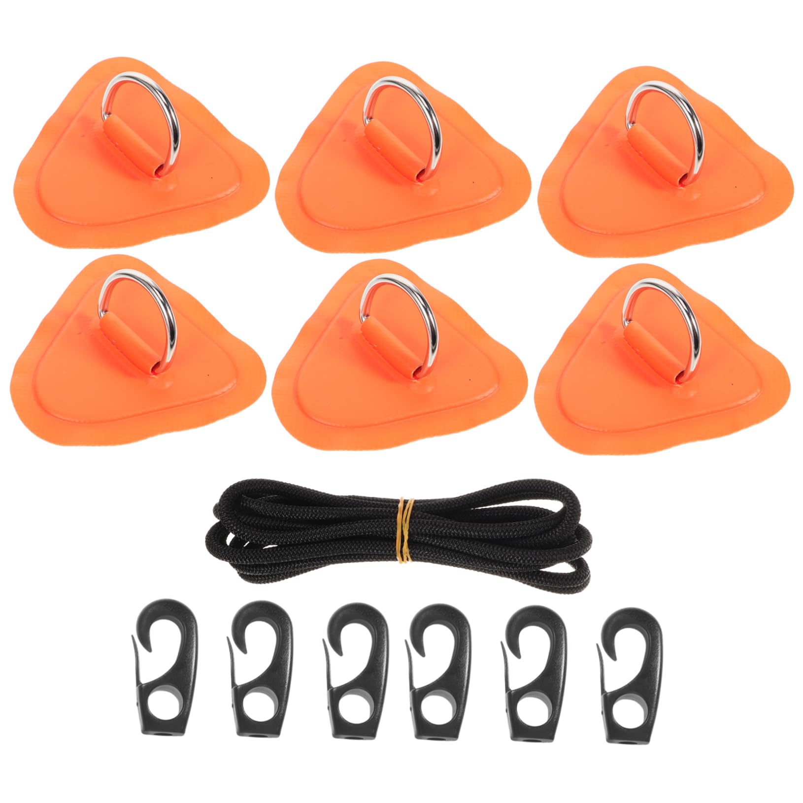 UPKOCH D Ring Befestigungsset für Aufblasbare Boote Teiliges mit D Ring Patches Elastischem Seil und Schnallen für Kajaks und Stand Up Paddleboards Vielseitiges Zubehör für