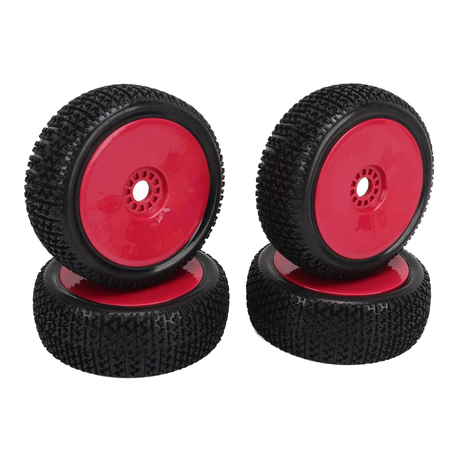 RC Räder, 4 Stück 112x43mm Universal Gummirad Reifen 17mm Kunststoffräder Radreifen Hex Sechskant Räder Terrain Reifen Ersatz Für 1/8 RC Crawler Car LKW Geländewagen Racing Auto Upgrade Zubehör