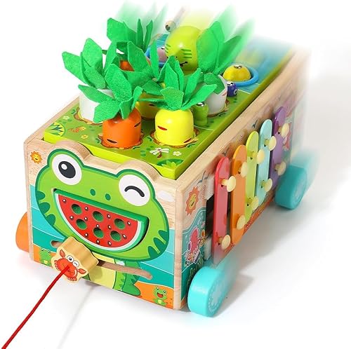 Miniatura 7 de Montessori Walk-A-Long - Juguete de juguete para niños de 1, 2 y 3 años, juguete educativo preescolar para coordinación de ojos y manos, juguete de