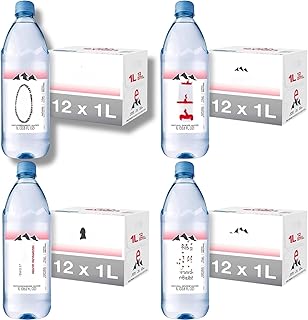 Еviаn Natural Spring Bottled Water 1L., 12 pk. Natural Spring Water. PACK OF 4. TOTAL 48 BOTTLES