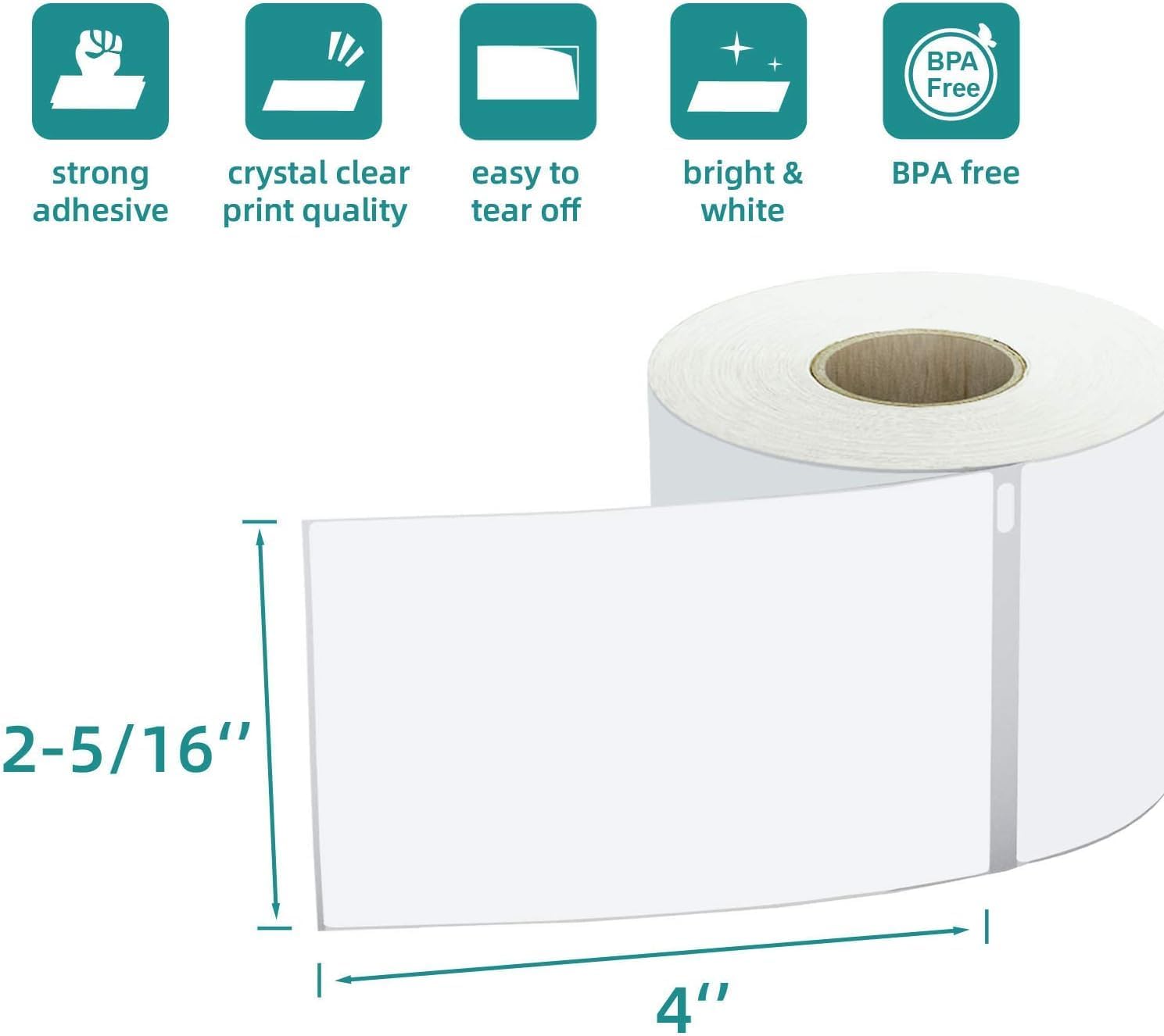 7200 Pcs Replacement Compatible for Dymo 30256 2-5/16" X 4" Shipping Labels（Not for Dymo 550, 5XL）, LabelChoice 24 Rolls Direct Thermal Label Used with Dy-mo Labelwriter 450,450 Turbo, 4XL