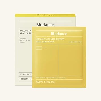 Biodance Radiant Vita Niacinamide Real Deep Maske 1Box 34gx4ea