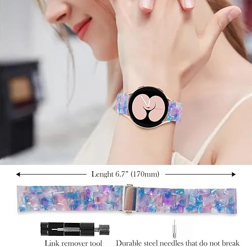 Vista 215 de Correas compatibles con Samsung Galaxy Watch 7 / FE / 6/6 Classic / 5/5 Pro / 4/4 Classic / 3 de 1.614 in / Huawei GT3 de 1.654 pulgadas, 0.787