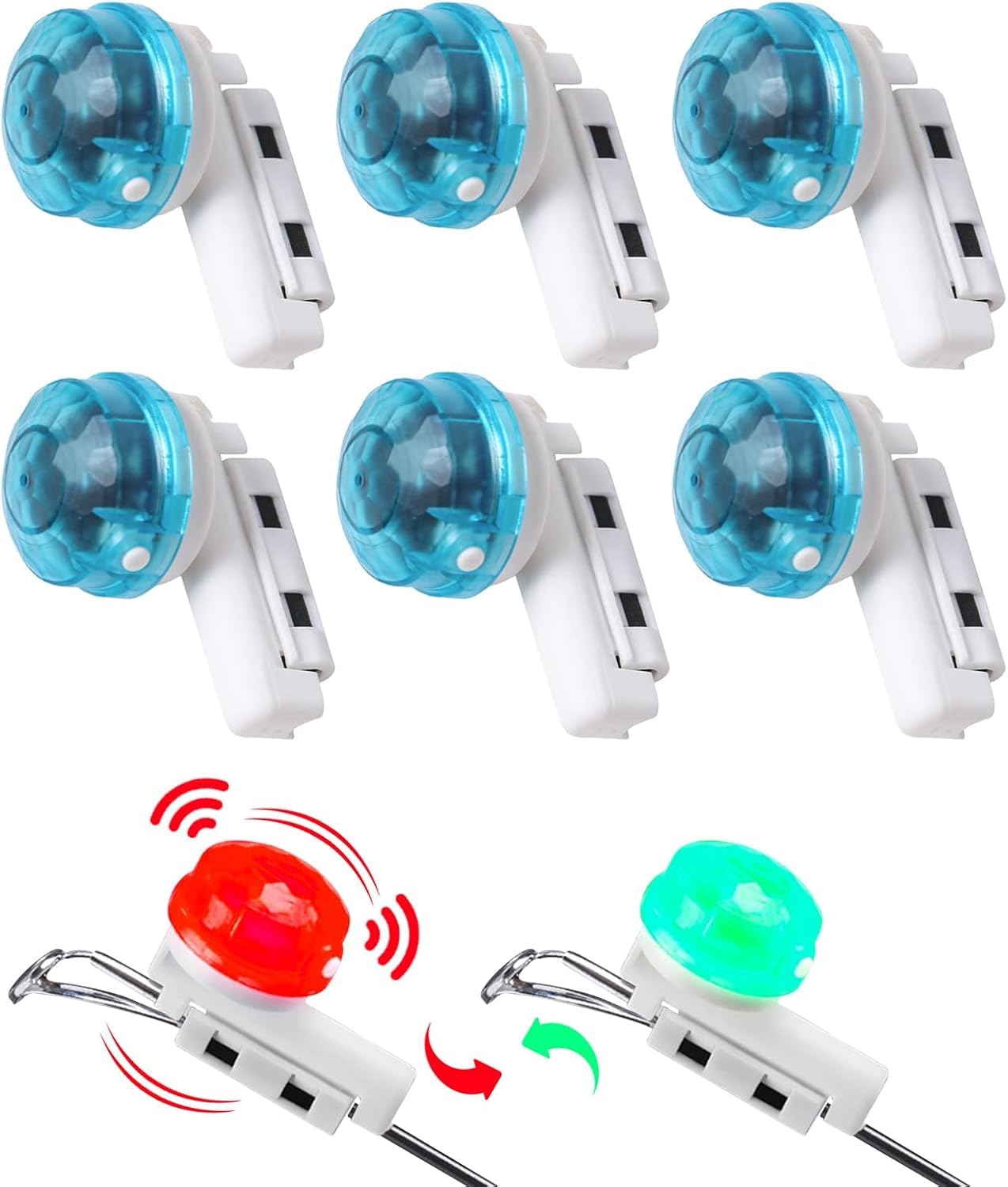 Bissanzeiger Angeln | Bissanzeiger Mit LED Light Strike | Elektronische Bissanzeige Mit Bewegungssensor | Angelzubehör Led Posen Angeln Mit Bissanzeiger Für Nachtangeln Oder Meeresangeln