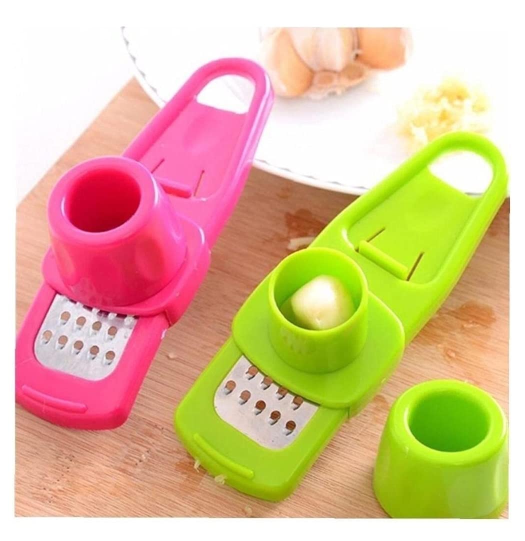 Spremiaglio Schiaccia-zenzero 2pcs Ginger Garlic Presss Grinding Grater Planer Slicer Cutter Cooking Tool Facile da Premere