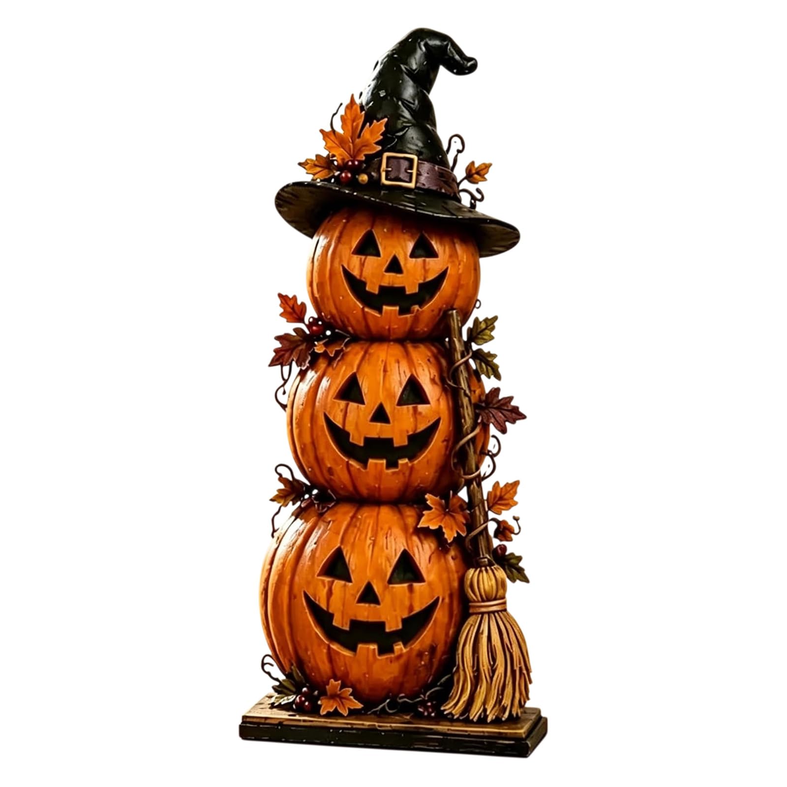 Spooky Fall Ghost Figurine Decor 15x5x1 CM Haunted Pumpkin House Figurine