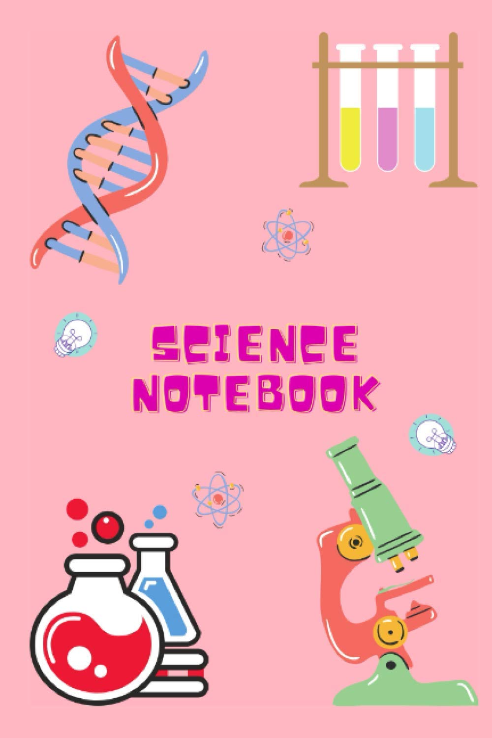 Science Notebook for Kids: 120 blank page wide ruled notebook