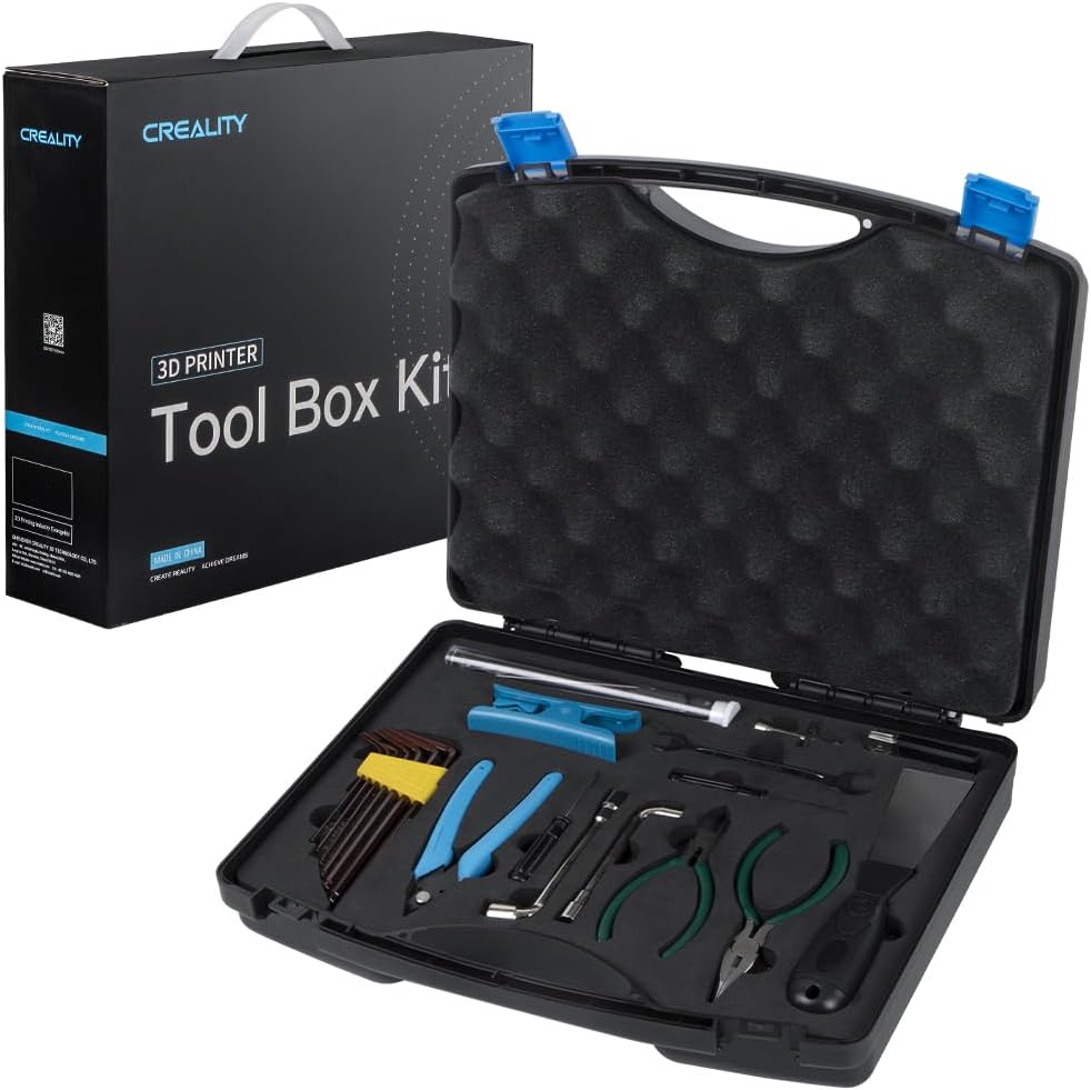 Creality Official 3D Printer Tool Kit Set 35PCS - 35 Essential 3D Print Accessories for Finishing, Cleaning, & Printing - Removal Tool Included - Multi-Purpose