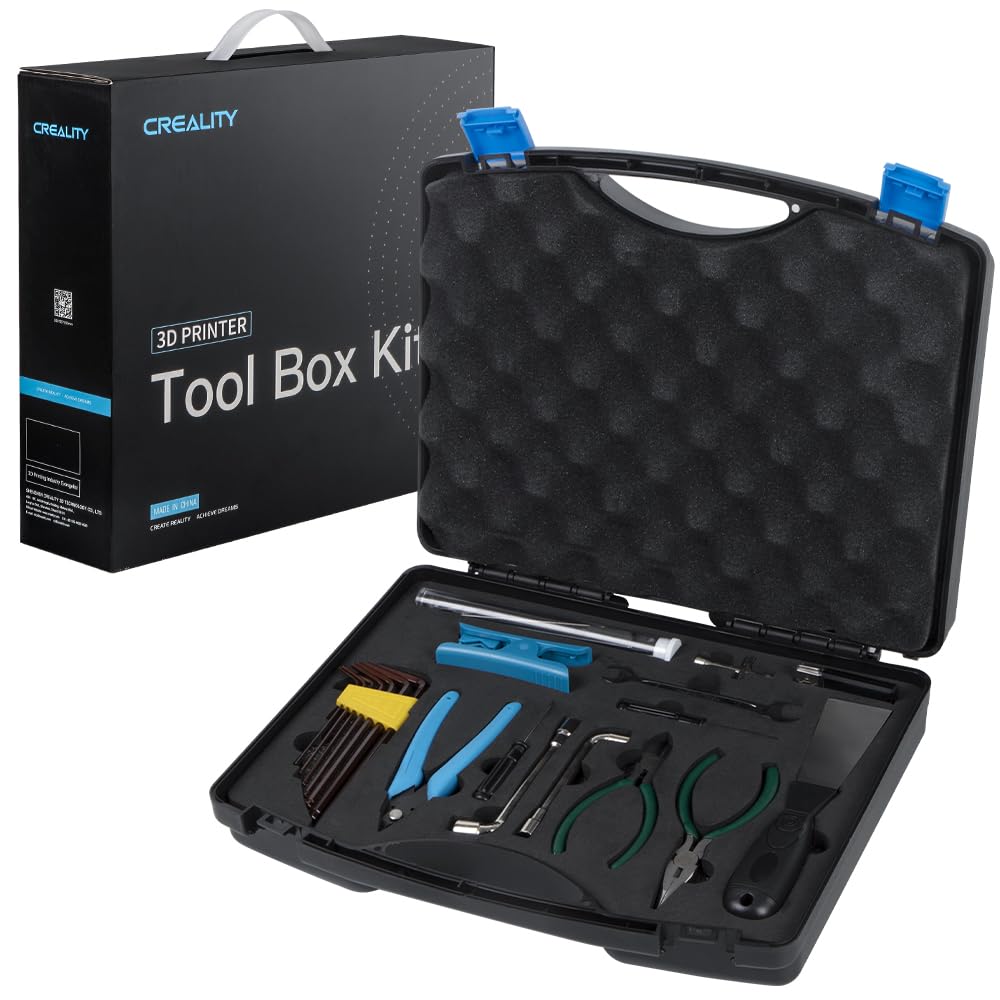 Creality Official 3D Printer Tool Kit Set 35PCS - 35 Essential 3D Print Accessories for Finishing, Cleaning, & Printing - Removal Tool Included - Multi-Purpose